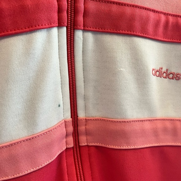 Adidas Pink & White Zip-Up Sweater - Picture 7 of 7